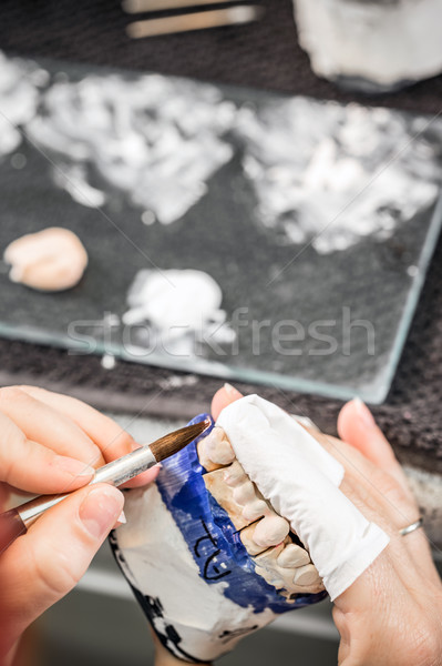 牙科 技術員 工作的 陶瓷 商業照片 © grafvision