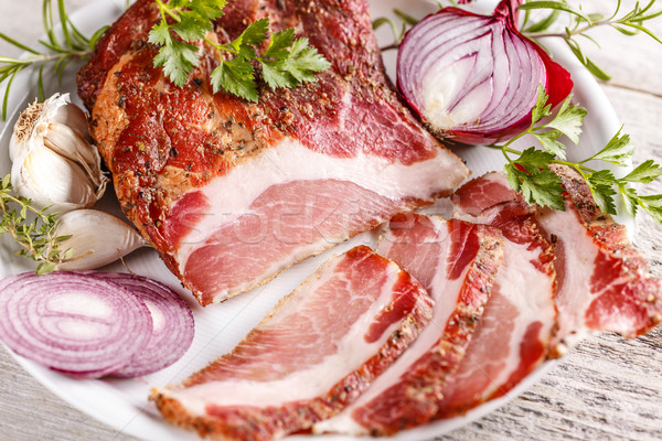 Smoked pork meat Stock photo © grafvision