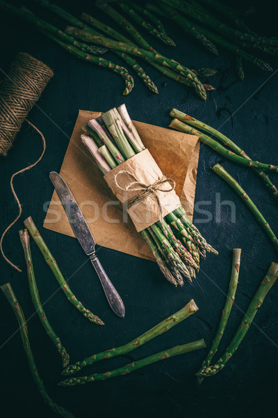 [[stock_photo]]: Vert · asperges · haut · vue · aliments · sains