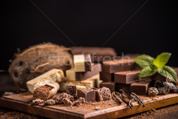 Homemade chocolate fudge Stock photo © grafvision