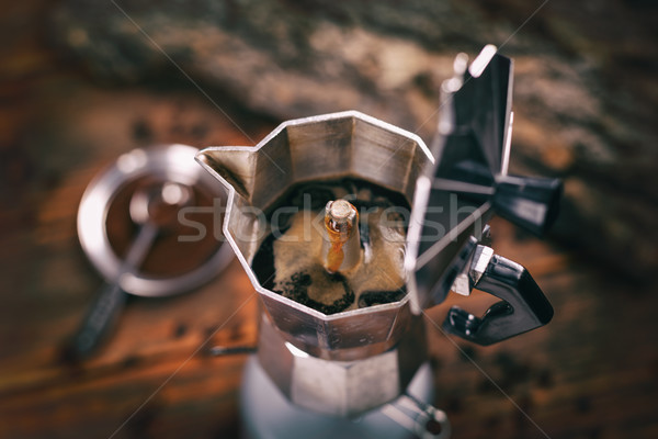 Coffee in a moka pot Stock photo © grafvision