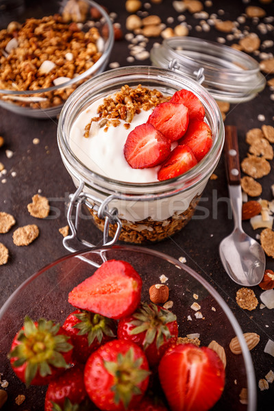 Oat granola breakfast cereal Stock photo © grafvision