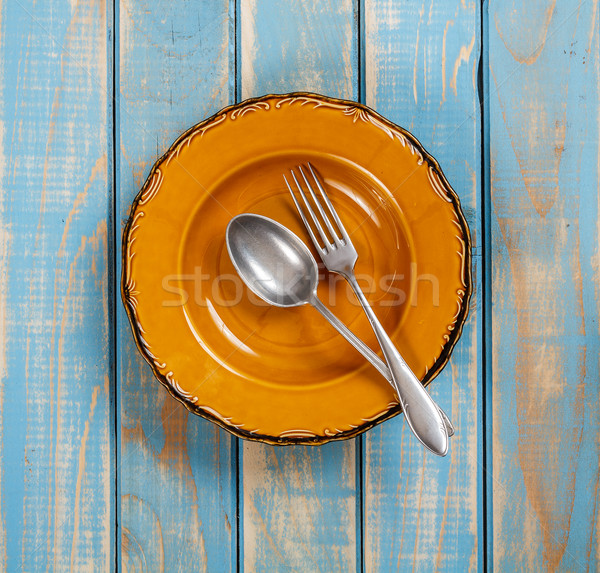 Brown empty plates Stock photo © grafvision