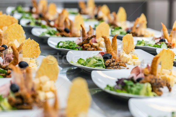 Luxe voedsel bruiloft tabel partij viering Stockfoto © grafvision