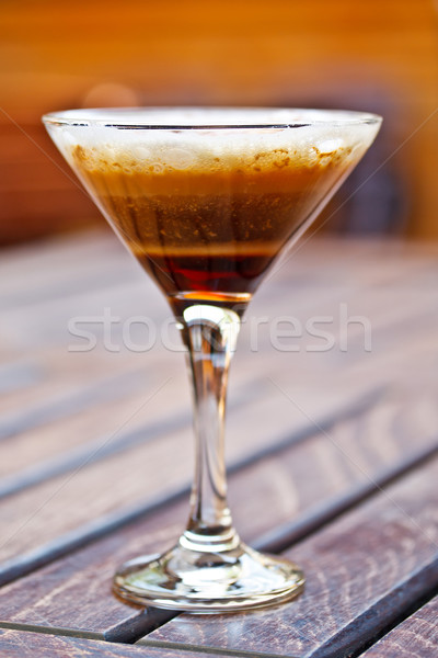 коктейль кофе служивший ресторан таблице Бар Сток-фото © grafvision