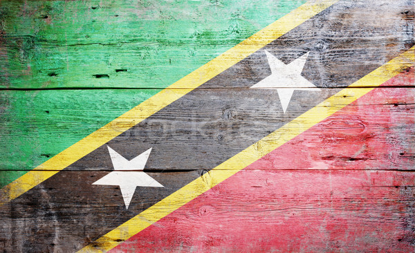 Flag of Saint Kitts and Nevis Stock photo © grafvision