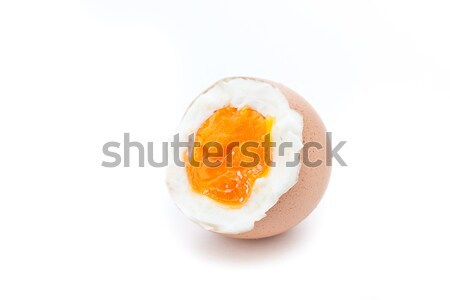 Shell huevo pasado por agua aislado blanco huevo arte Foto stock © grafvision
