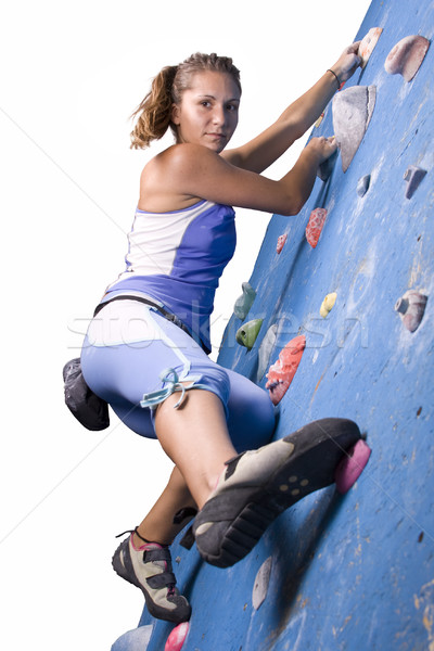 athletic girl climbing Stock photo © grafvision
