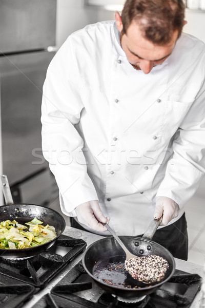 Chef cooking  Stock photo © grafvision