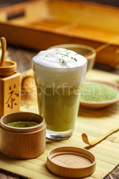 Glass of matcha green tea  Stock photo © grafvision