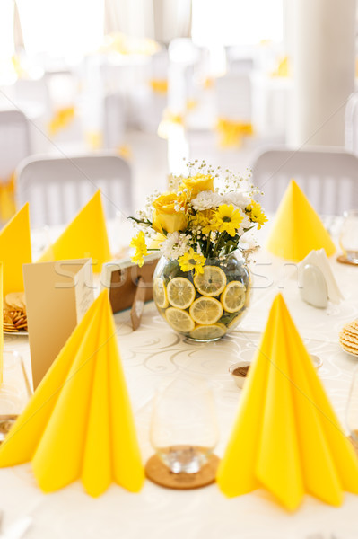 Table set for wedding Stock photo © grafvision