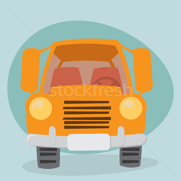 Cartoon car - front view Stock photo © graphit