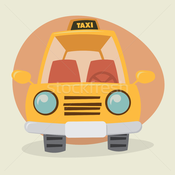 Cartoon voiture vue sourire sport [[stock_photo]] © graphit