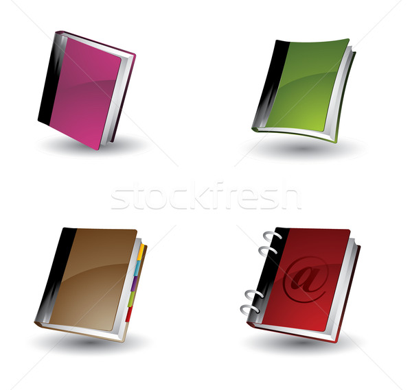 Book or blog icons Stock photo © graphit