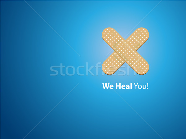 We heal you - blue background Stock photo © graphit