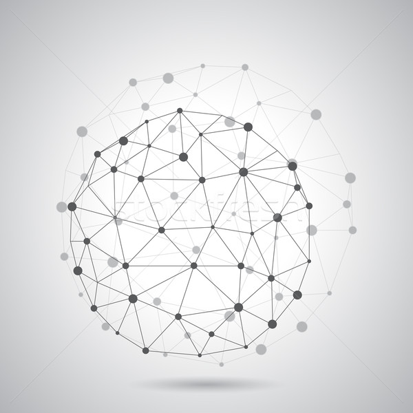 Soyut geometrik moleküler bilgisayar Internet tıbbi Stok fotoğraf © graphit