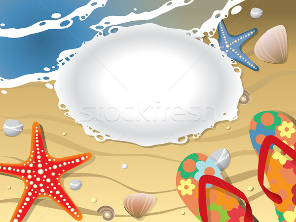 Praia cartão postal água feliz paisagem oceano Foto stock © graphit