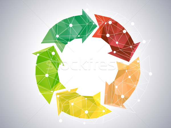 Low-poly Abstract Color Circle Stock photo © graphit