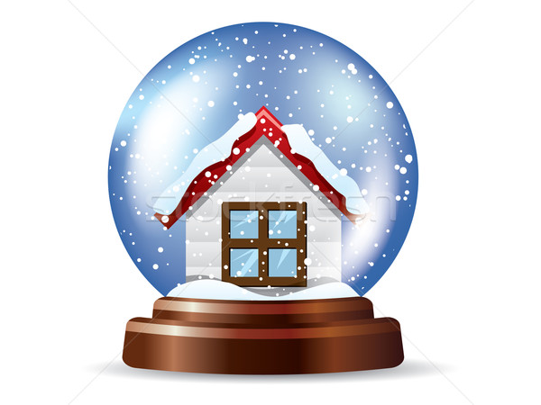 Snowglobe with a lonely house Stock photo © graphit