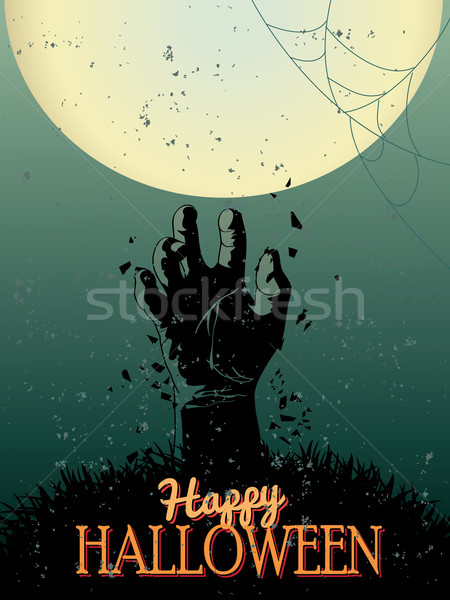 Halloween Zombie Party Poster - Vector illustration Stock photo © graphit