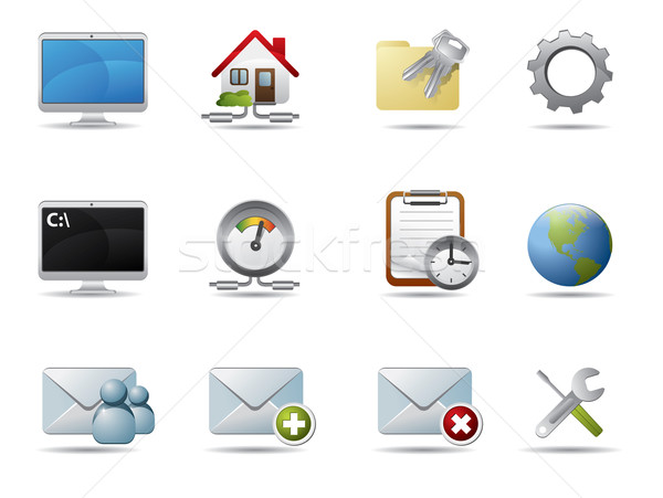 Internet and network icons Stock photo © graphit