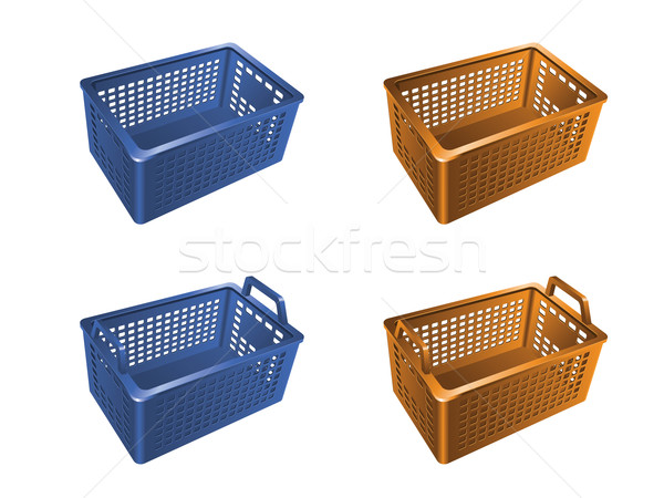 Plastique panier affaires Shopping signe boîte [[stock_photo]] © graphit