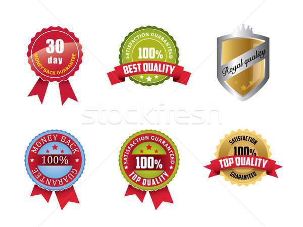 Stock photo: Money Back Guaranteed and 100% Satisfaction Guaranteed Sign Set