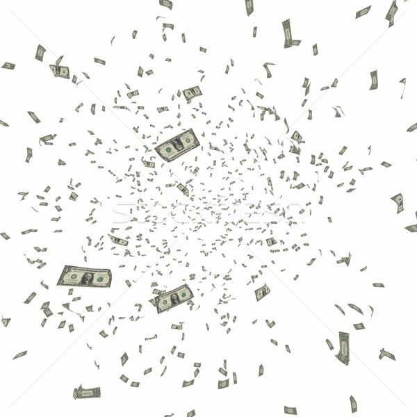 Dollars battant blanche rendu 3d illustration [[stock_photo]] © grasycho
