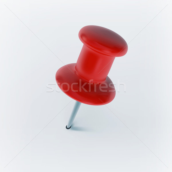 Stock photo: Shiny Bright Pin on white paper