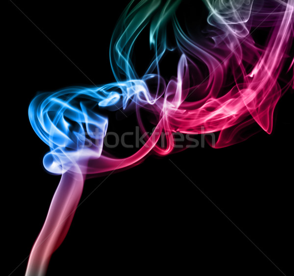 Multi Color Abstract Smoke on black background Stock photo © grasycho