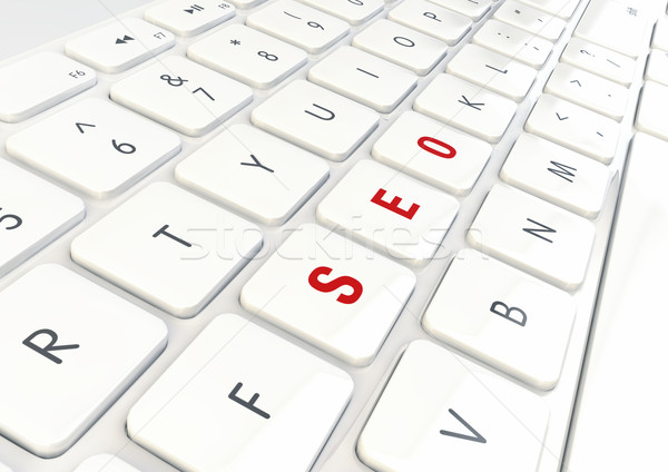 Seo mot écrit blanche brillant clavier [[stock_photo]] © grasycho