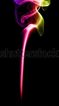Abstract Colorful Smoke on black background Stock photo © grasycho