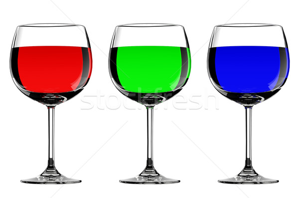 RGB wine glasses Stock photo © gravityimaging