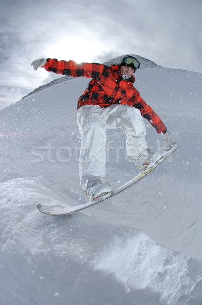 Saltar estilo libre extrema snowboard deporte Foto stock © gravityimaging