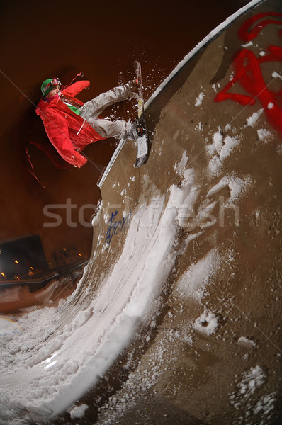 прыжки фристайл городского сноуборд снега Сток-фото © gravityimaging