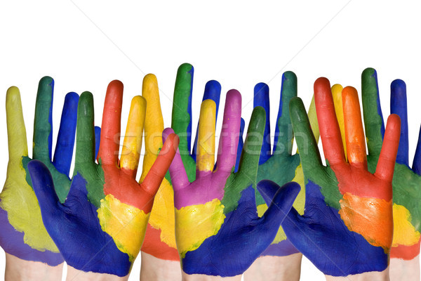 group of painted hands Stock photo © Grazvydas