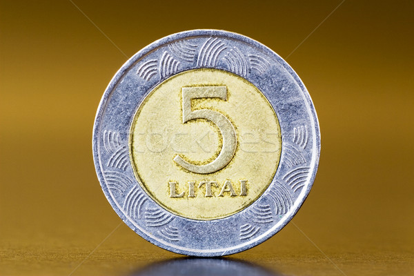 five litas coin Stock photo © Grazvydas