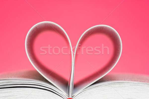 Pages curved into a heart shape  Stock photo © Grazvydas
