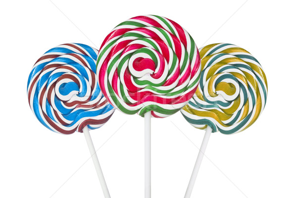 Three colorful spiral lollipops Stock photo © Grazvydas