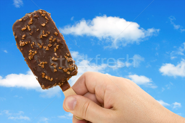 Stock photo: ice cream in the hand 