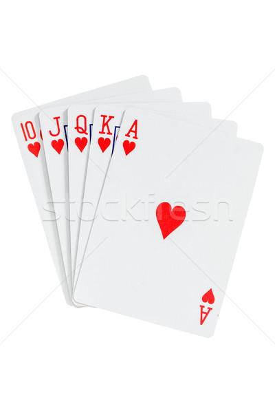 Royal straight flush playing cards Stock photo © Grazvydas