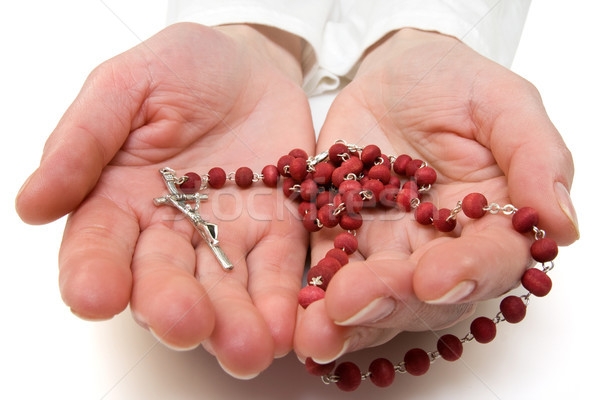 rosary in the woman hands Stock photo © Grazvydas