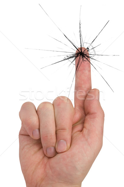 Aggression Hände Finger schieben Geschäftsmann Macht Stock foto © Grazvydas