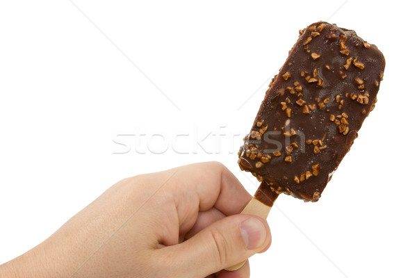 Stock photo: hand holding ice cream