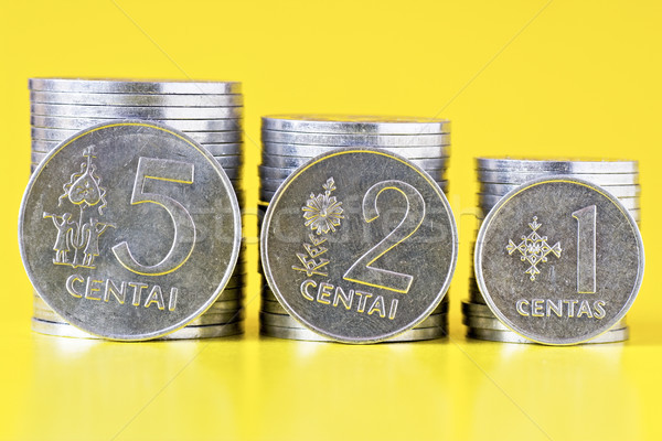 Srebrny monet finansów ubezpieczenia kupić gospodarki Zdjęcia stock © Grazvydas
