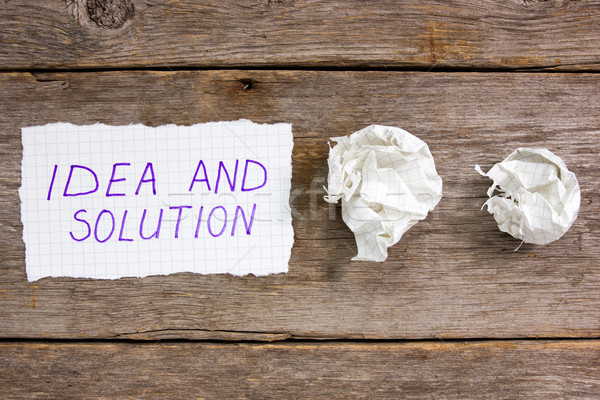 Stock photo: Idea and solution