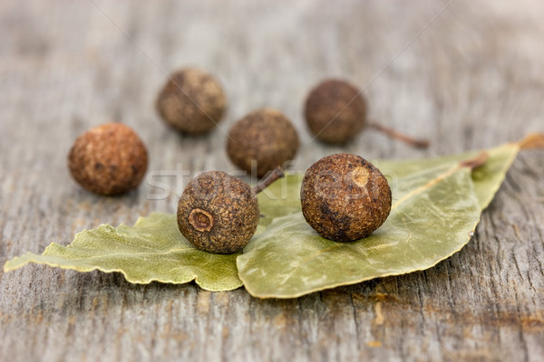 Laurel leaves and pepper  Stock photo © Grazvydas