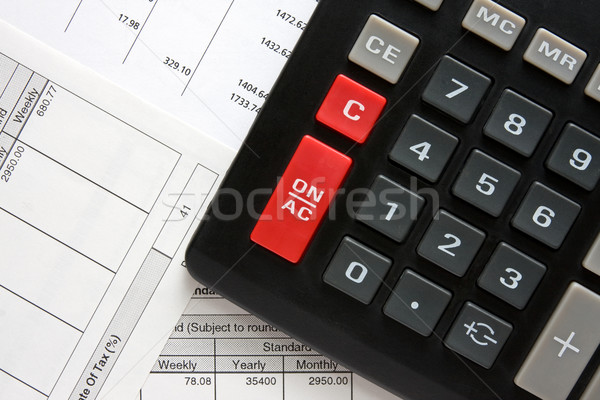 üzlet könyvelés számológép adó jelentések előrelátás Stock fotó © Grazvydas