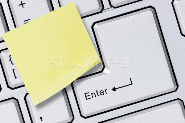 Tastatura de calculator memento nota argint galben afaceri Imagine de stoc © Grazvydas