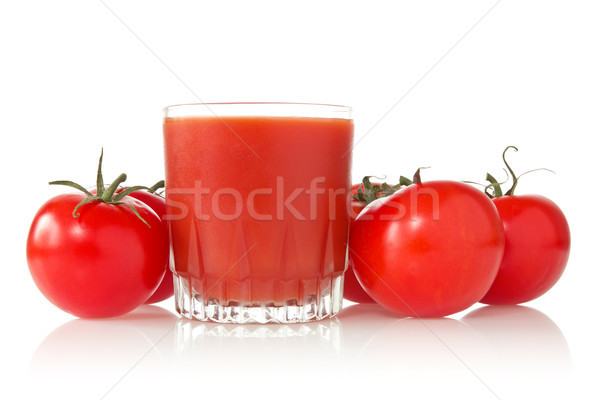 Rijp tomaten glas tomatensap witte drinken Stockfoto © Grazvydas